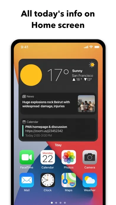 Tday Widget - Weather, News應用截圖