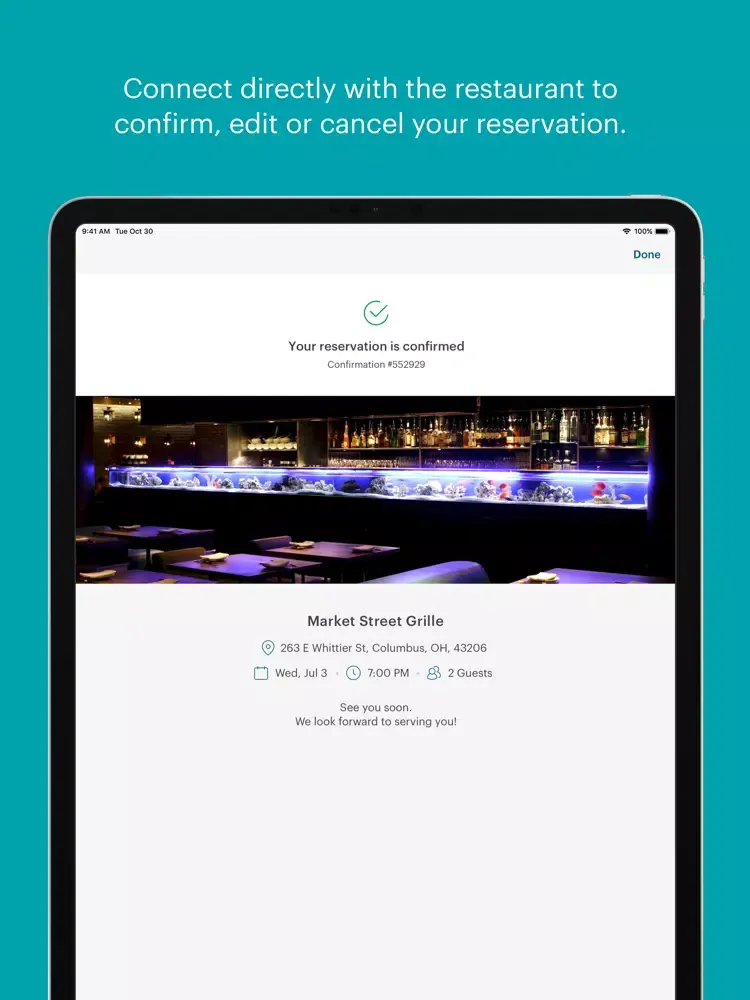 Screenshot di TouchBistro Dine iPad 