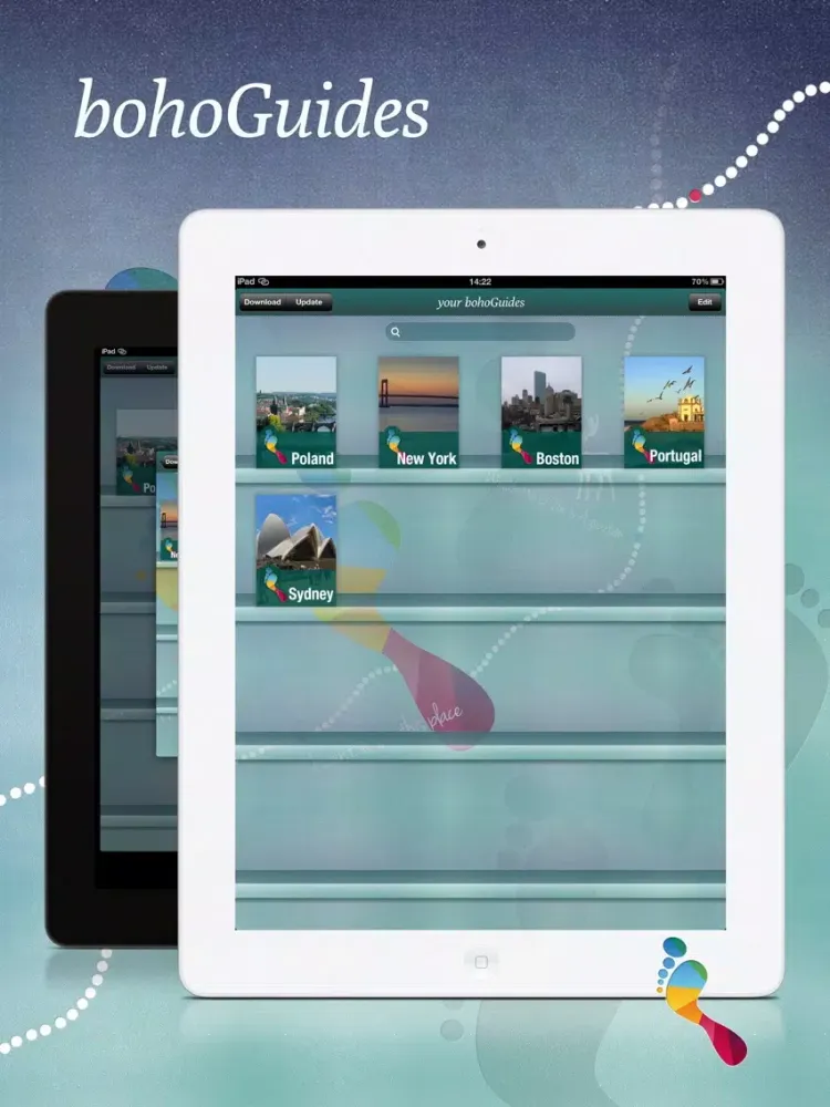 Offline map + guides ~ bohoGuides LITE iPad 应用截图