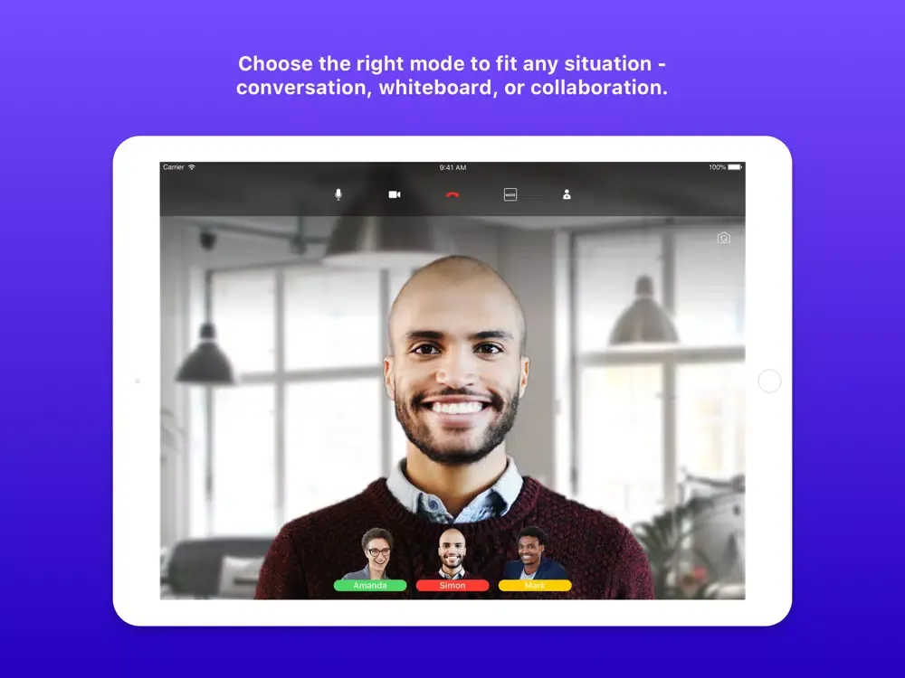 Ảnh chụp màn hình của Touchcast Teamtime iPad 