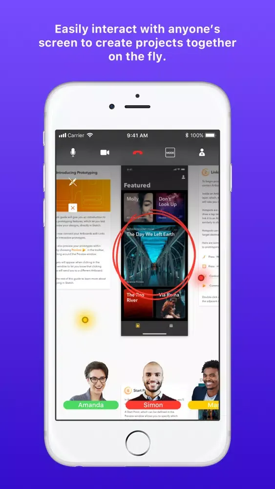 Ảnh chụp màn hình của Touchcast Teamtime