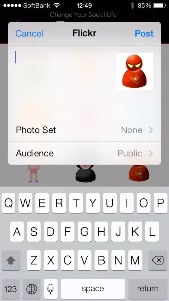 ภาพหน้าจอของ Emoji+ lite for Facebook, Twitter, Timblr, Line, Sina Weibo, Message, AirDrop, iOS 7