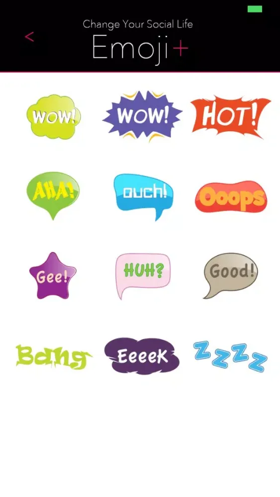 ภาพหน้าจอของ Emoji+ lite for Facebook, Twitter, Timblr, Line, Sina Weibo, Message, AirDrop, iOS 7