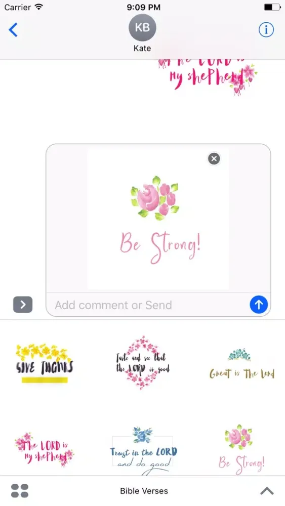 Watercolor Flower Bible Verses Animated Sticker应用截图