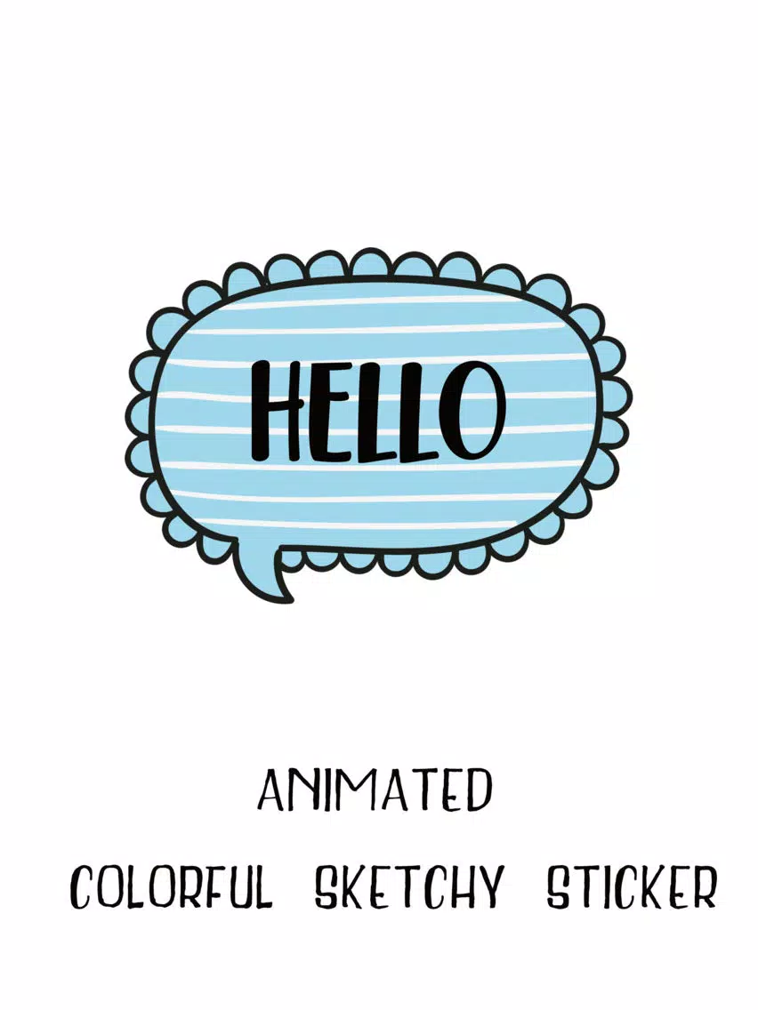 Zrzuty ekranu Animated Colorful Sketchy Sticker iPad 
