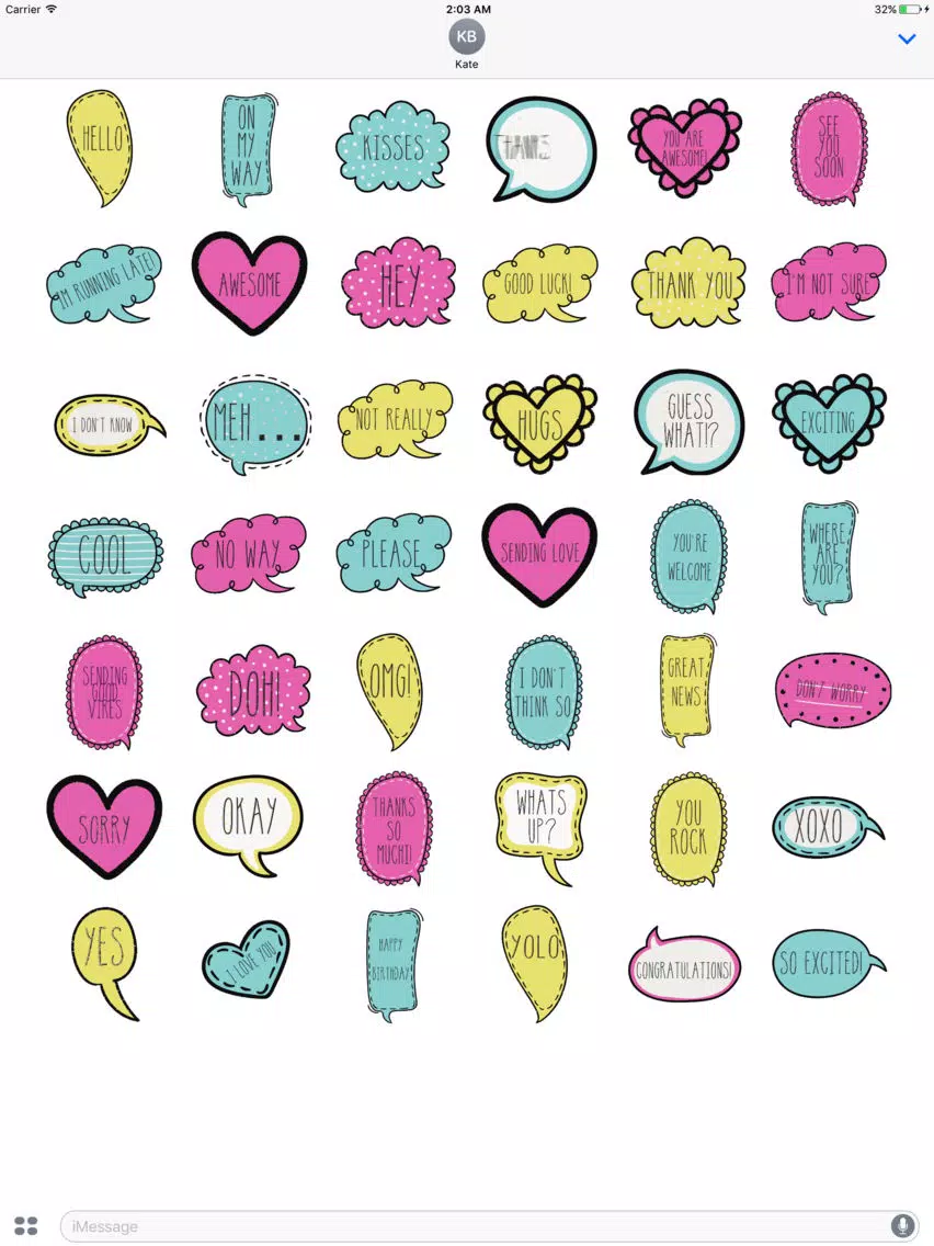 Zrzuty ekranu Animated Colorful Sketchy Sticker iPad 