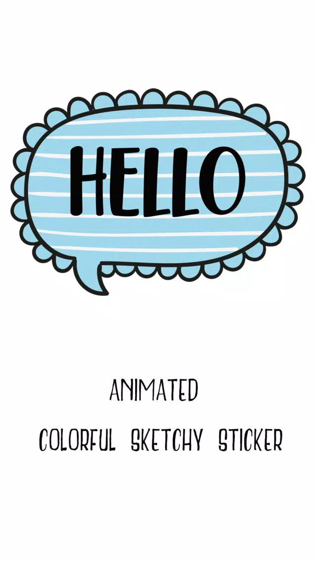 Zrzuty ekranu Animated Colorful Sketchy Sticker