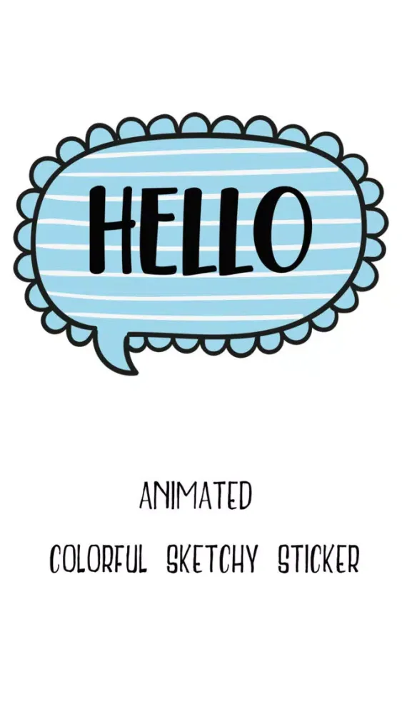 Animated Colorful Sketchy Sticker スクリーンショット