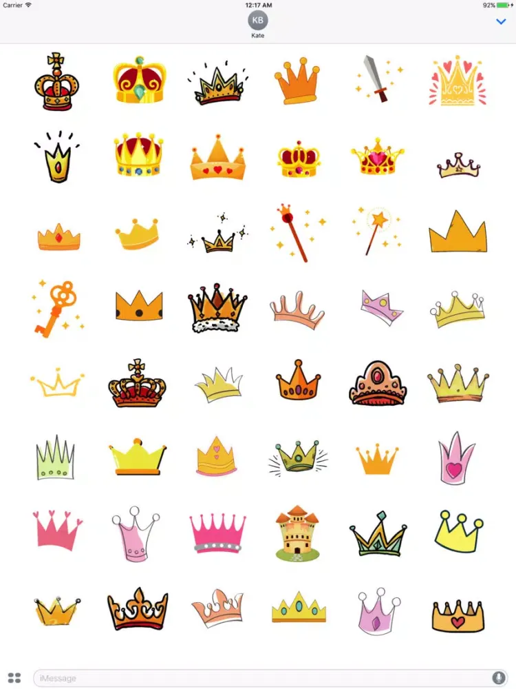 Capturas de pantalla de Animated Cute Crown Stickers iPad 