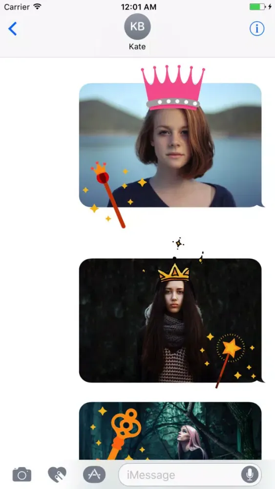 Capturas de pantalla de Animated Cute Crown Stickers