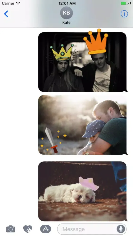 Capturas de pantalla de Animated Cute Crown Stickers