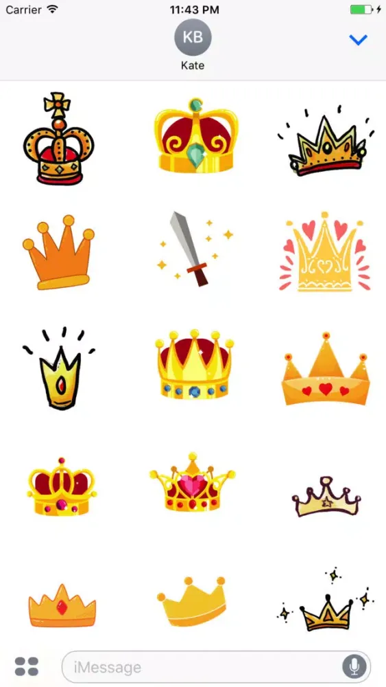 Capturas de pantalla de Animated Cute Crown Stickers
