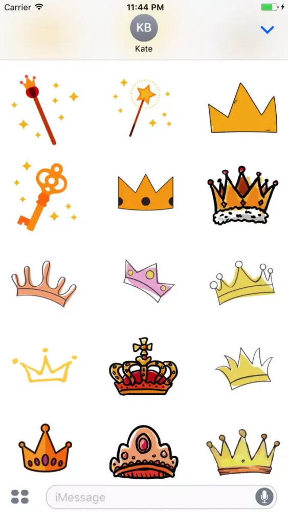Capturas de pantalla de Animated Cute Crown Stickers