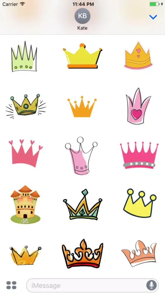 Capturas de pantalla de Animated Cute Crown Stickers