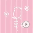 Animated Cute Flower Stickers