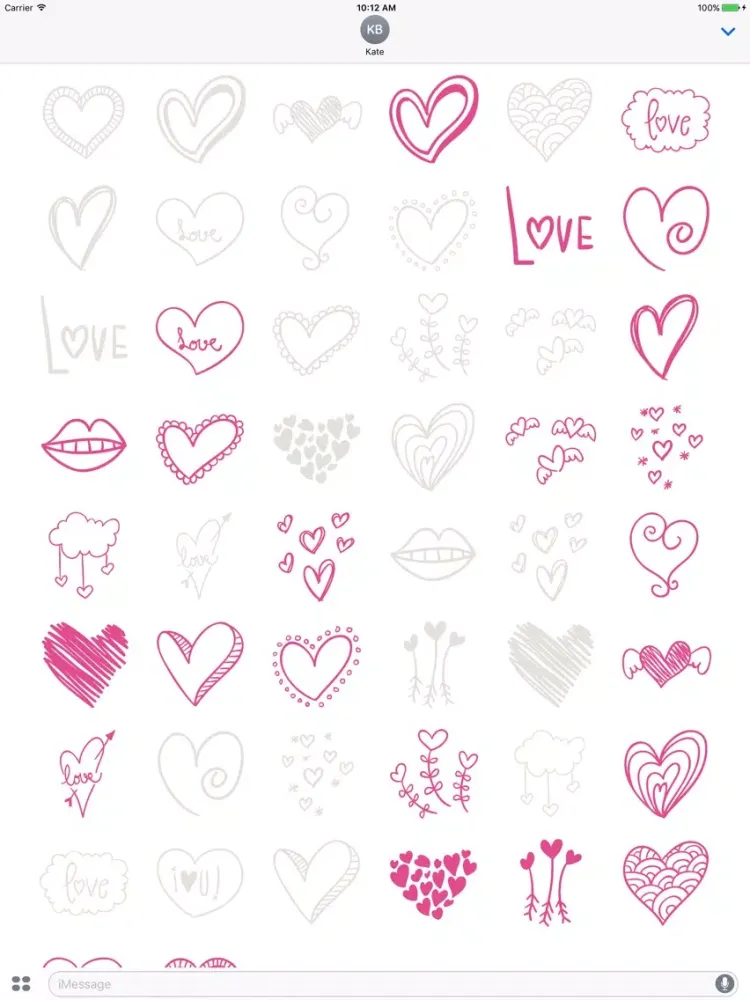 Capturas de pantalla de Animated Cute Heart Stickers iPad 