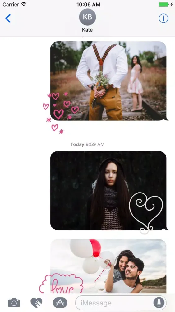 Capturas de pantalla de Animated Cute Heart Stickers