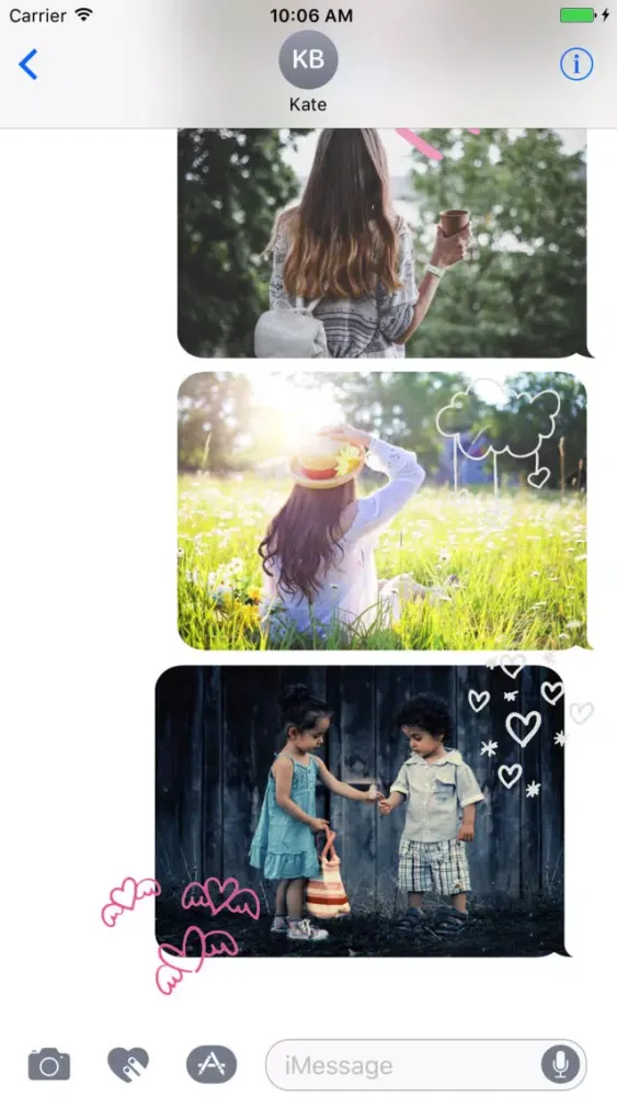 Capturas de pantalla de Animated Cute Heart Stickers