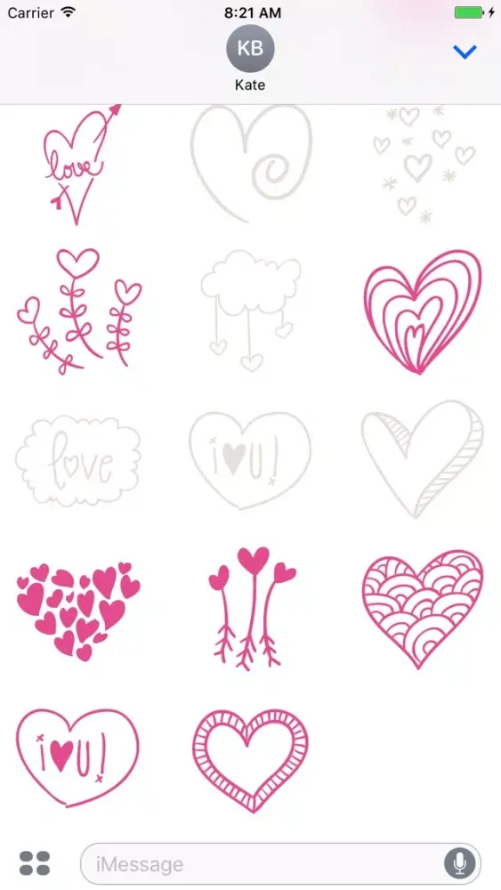 Capturas de pantalla de Animated Cute Heart Stickers
