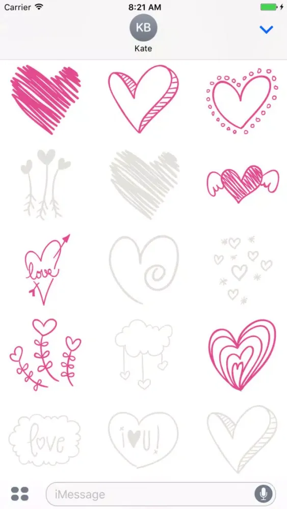 Capturas de pantalla de Animated Cute Heart Stickers