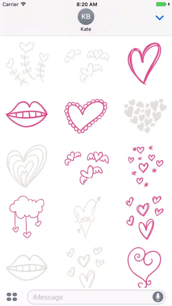 Capturas de pantalla de Animated Cute Heart Stickers