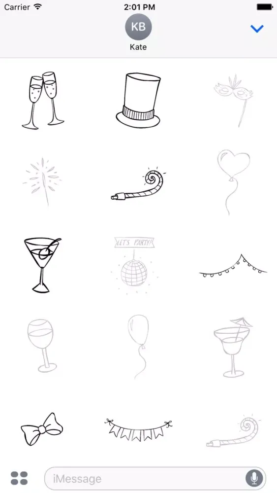 Animated Cute Party Stickers Ekran Görüntüleri