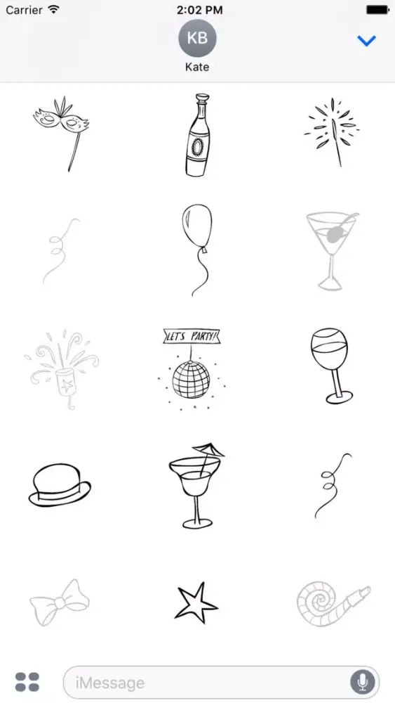 Animated Cute Party Stickers Ekran Görüntüleri