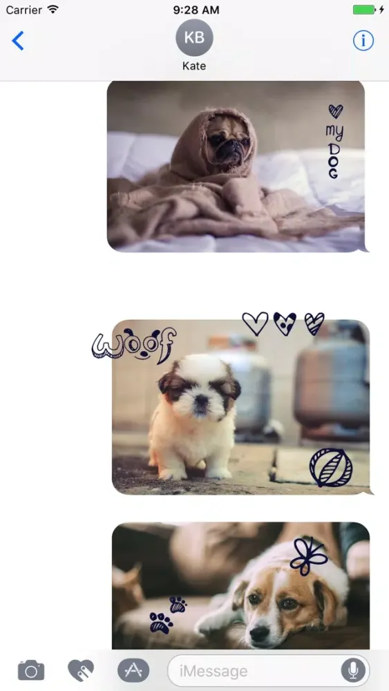 صور Animated Cute Dog Stickers