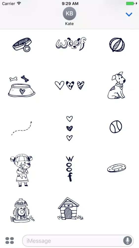 صور Animated Cute Dog Stickers