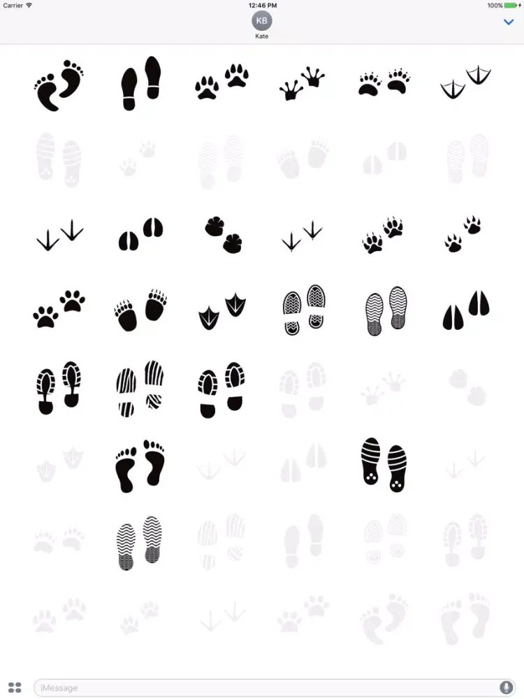 Captures d'écran de Animated Cute Footprint Stickers iPad 