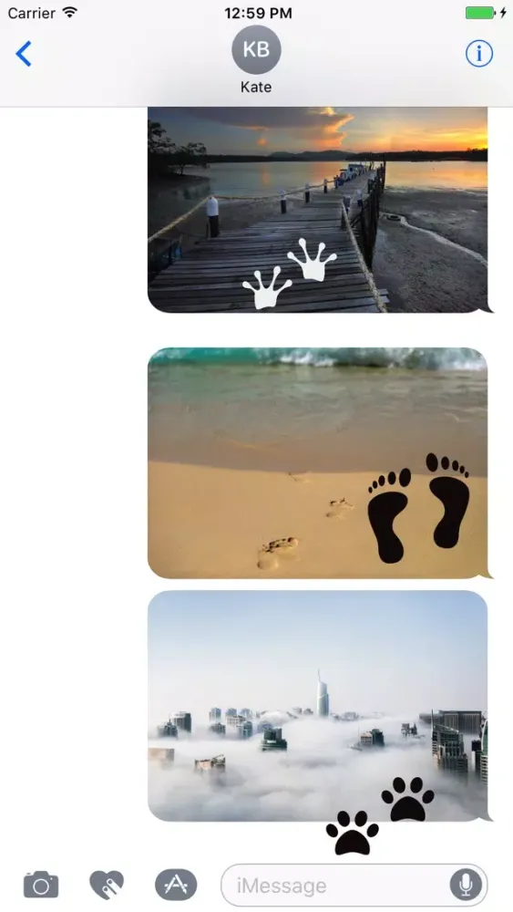 Captures d'écran de Animated Cute Footprint Stickers