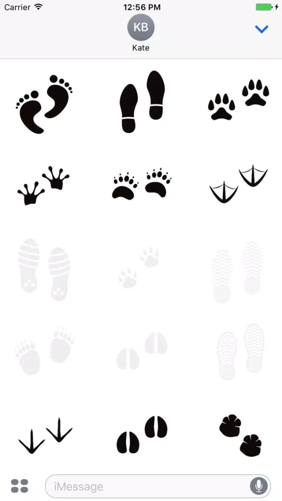 Captures d'écran de Animated Cute Footprint Stickers