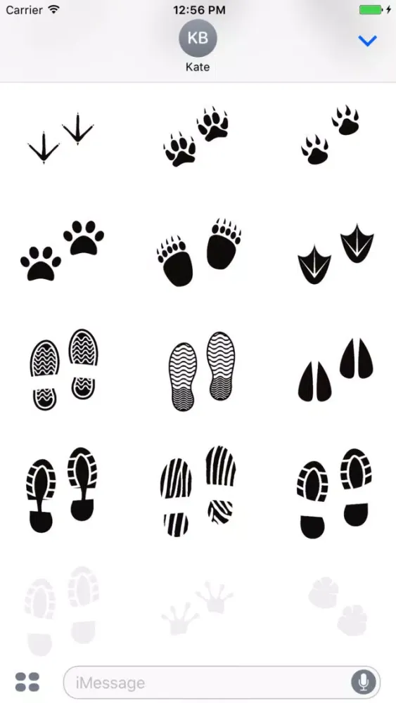 Captures d'écran de Animated Cute Footprint Stickers
