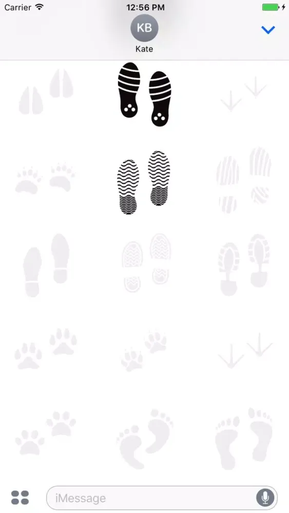 Captures d'écran de Animated Cute Footprint Stickers