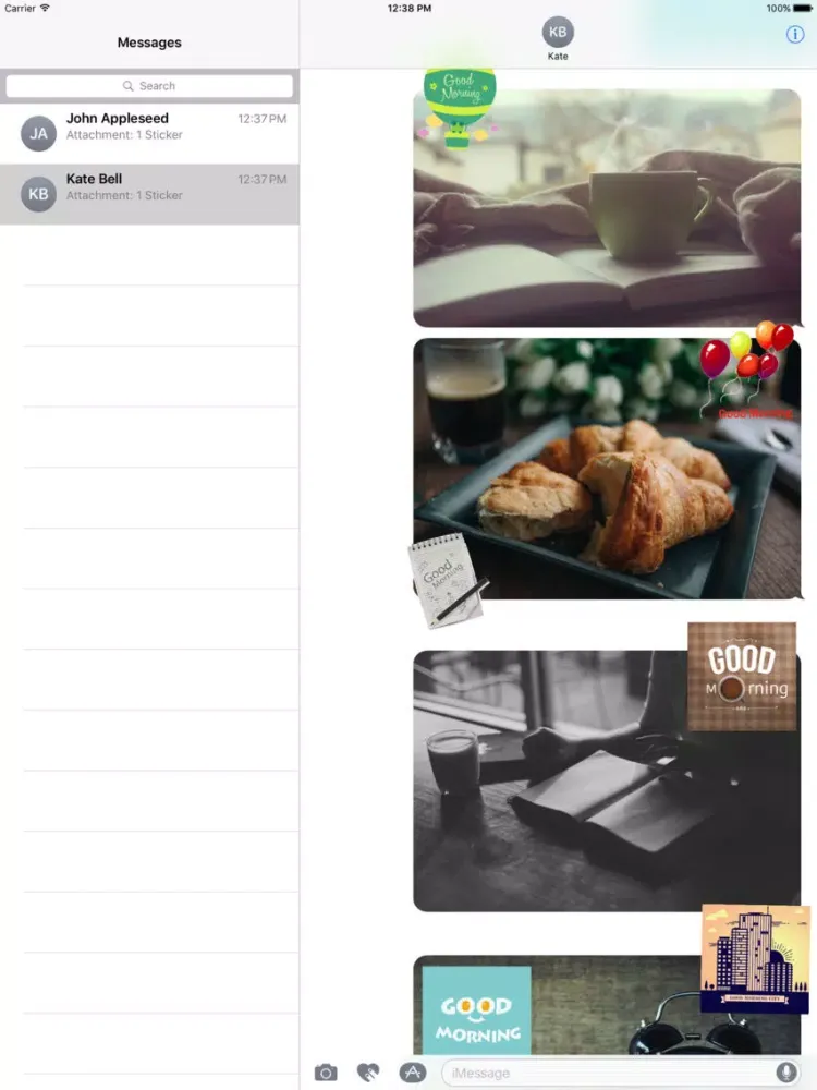 ภาพหน้าจอของ Animated Good Morning Stickers iPad 