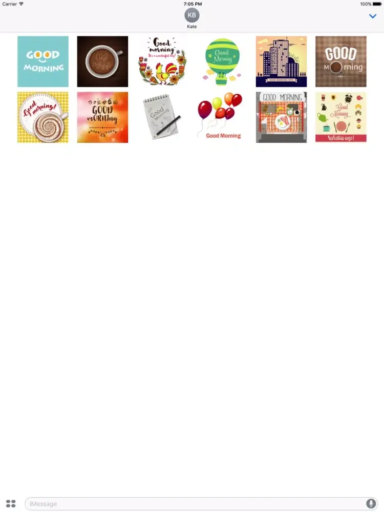 ภาพหน้าจอของ Animated Good Morning Stickers iPad 
