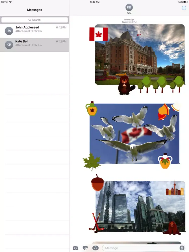 Скриншоты Animated I Love Canada Stickers iPad 