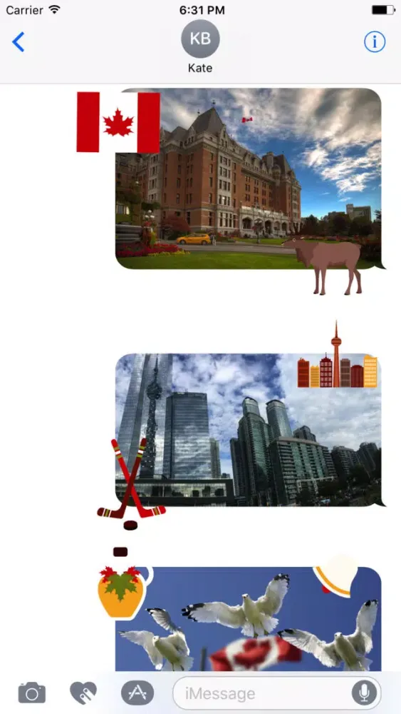 Скриншоты Animated I Love Canada Stickers