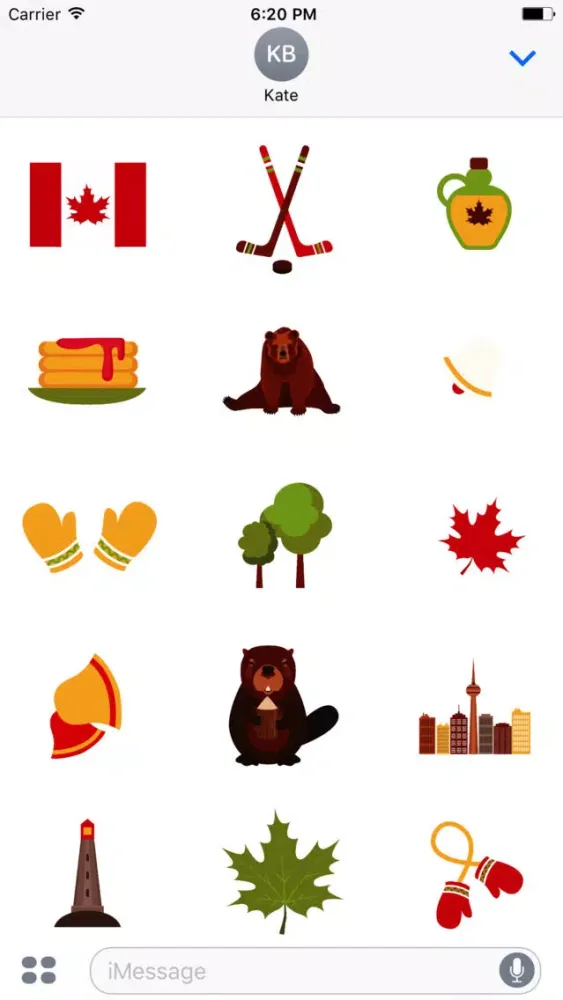 Скриншоты Animated I Love Canada Stickers