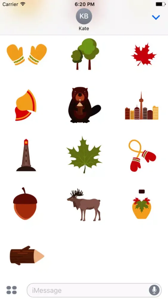 Скриншоты Animated I Love Canada Stickers