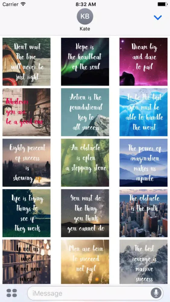 ภาพหน้าจอของ Animated Inspirational Quote Stickers