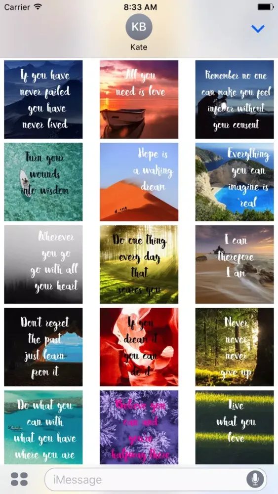 ภาพหน้าจอของ Animated Inspirational Quote Stickers
