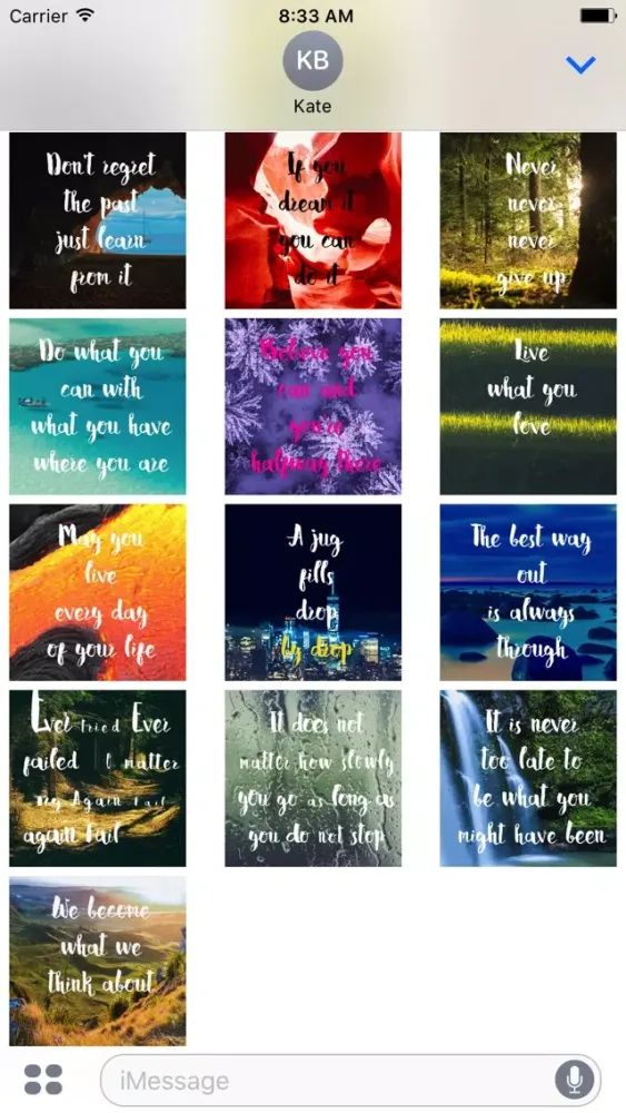 ภาพหน้าจอของ Animated Inspirational Quote Stickers