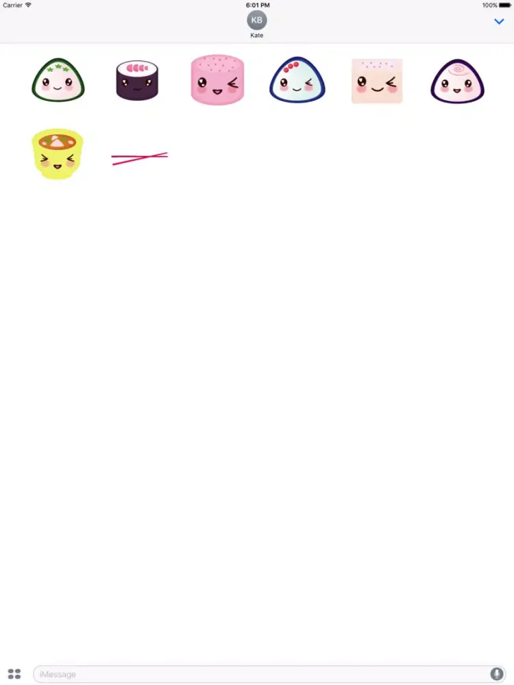 Animated Kawai Food Stickers iPad 應用截圖