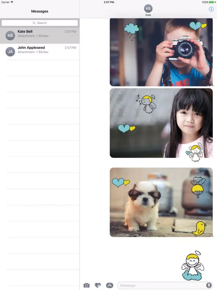 Captures d'écran de Animated Little Angel Stickers iPad 