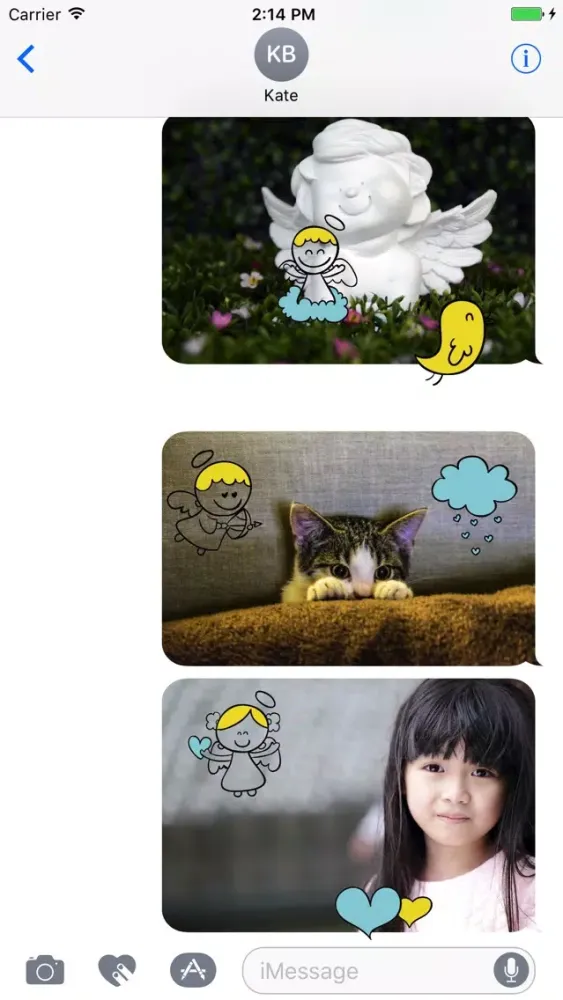 Captures d'écran de Animated Little Angel Stickers