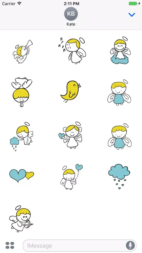 Captures d'écran de Animated Little Angel Stickers