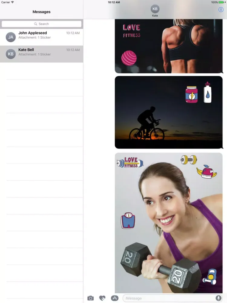 صور Animated Fitness Stickers iPad 