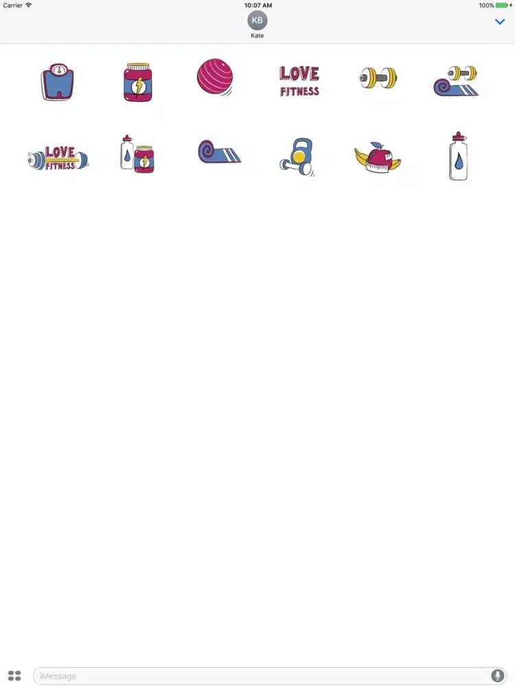 صور Animated Fitness Stickers iPad 