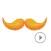 Animated Watercolor Mustache Sticker